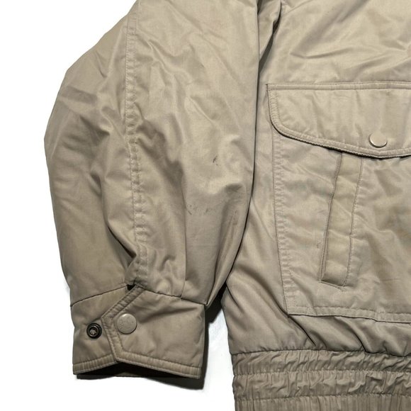 David Taylor Jacket Mens XL Puffer Khaki Quilted Lining - Picture 2 of 12